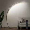 Dimmable LED Floor Lamp with 3 Color Temperatures, Ultra Bright 2000LM Brown Arc Floor Lamps for Living Room, Modern Standing Tall Lamp with Remote Control Reading Floor Lamp for Bedroom Office