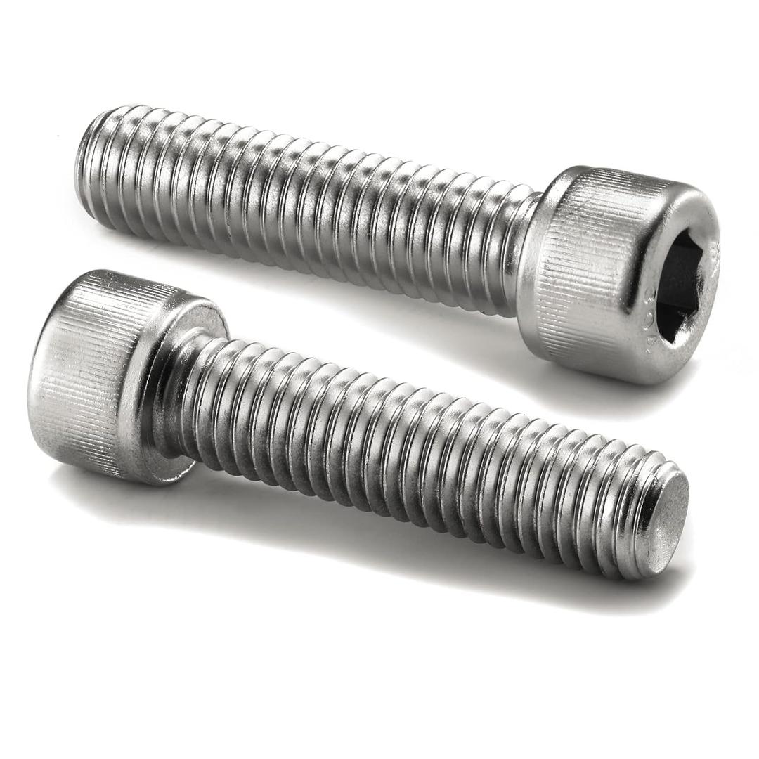 3/ 8-16 x 2" Socket Head Cap Screws Bolts, 20Pcs 304 Stainless Steel 18-8, Allen Socket Hex Drive, Full Thread, Bright Finish by SG TZH(with Hex Spanner)