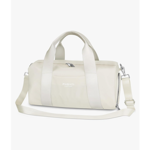 Gym Bag for Women and Men with Shoe Compartment & Wet Pocket - Duffle Bag for Travel Sports Fitness Workout Athletic, 19"-Medium, Beige