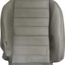 SecosAutoparts Driver Side Bottom Synthetic Leather Seat Cover Gray Compatible with Hummer H2 2003 2004 2005 2006 2007
