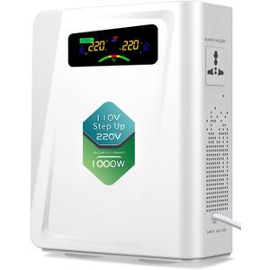 120v to 240v Step Up Transformer 1000W, 110v to 220v Power Voltage Converters, No Noise, Ten Protection Functions, Suit for Coffee Machines, Rice Cookers and Other Appliances