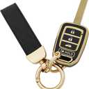 TPU Protective Key Fob Cover Case Compatible with Honda 2013-2016 Honda Accord 2014-2015 CRV 2014-2015 Civic Key Fob (Black)