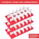 Christmas Ornament Storage Container with Dividers - Box Stores Up to 54 Ornaments, Zippered, Convenient, Adjustable, Large Organizer Bin to Protect Holiday Dcor, Fits Most Standard Size, Red