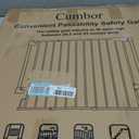 Cumbor 29.243" Baby Gate for Stairs, Hardware Mounted (Drill Required), Expandable No Bottom Bar Dog Gate, Auto Close Extra Wide Walk Thru, Pet & Toddler Proof Gate, Top & Bottom of Stairways(Black)