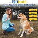 Petbobi Dog Tie-Out Cable and Stake - 30ft Heavy Duty Cable with Spring, No Tangle, 16in Ground Stake, Ideal for Yard, Camping and Beach, Suitable for Small Medium Large Dogs Up to 120 lbs, Blue
