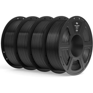 ELEGOO PLA Filament 1.75mm Black 4KG, 3D Printer Filament Dimensional Accuracy +/- 0.02mm, 4pcs 1kg Spool(2.2lbs) Fit Most FDM 3D Printers