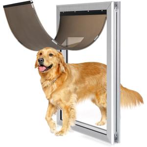 Extra Large Dog Doors with with Strong Aluminum Frame, Automatic Closing & Durable Flap for Energy Efficient, Lockable Closing Panel & Easy to Installation