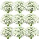 Ysleen 300 Pieces Artificial Flowers Plastic Baby Breath Flowers Faux Gypsophila DIY Floral Bouquets Arrangement Baby Breath Wedding Party Decoration for Party Home Office Garden Decor (White)