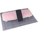 MZCMSL Nail Arm Rest for Nails Tech with Phone Holder, Big Foldable Pu Leather Nail Hand Rest Pillow with Table Mat (Pink)
