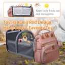Astro alan Baby Diaper Bags with Changing Station, Waterproof Diaper Bag Backpack for Moms Dads with USB Charging Port, Baby Shower Gifts, Large Capacity diaper backpack, Pink