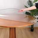 RostiKong 28 Inch Round Table Cover - Heavy Duty Thick PVC Table Top Protector for Dining Room & Patio