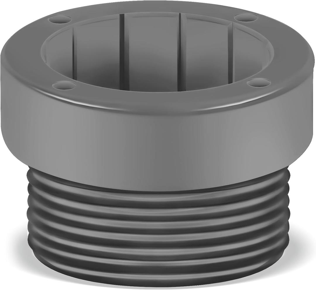 7 x Thyle Pool Umbrella Stabilizer Adapter Threaded Adapter Sleeves Pool Umbrella Sleeve Pole Stabilizer for Patio Outdoor 1 3/4" Insert(Gray)