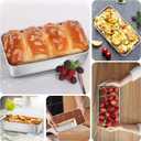 LIANYU 2 Pack Bread Loaf Pans for Baking Bread, 9x5Inch Stainless Steel Meatloaf Baking Pan, Loaf Tin for Homemade Banana Brownies and Pound Cakes, Dishwasher Safe