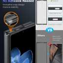 Magnetic for Samsung Galaxy Z Fold 6 Case Compatible with MagSafe [Fast Wireless Charging][Anti-Fingerprint][Military Shockproof] Translucent Matte Silicone Bumper for Z Fold 6 Phone Case, Black