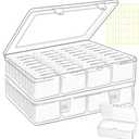 FEDESERN 74pcs Bead storage containers, bead organizer boxes and craft storage boxes for bracelet making DIY jewelry craft nails, bracelets, jewelry, diamonds, clay beads, screws 2.5x1.7x0.8Inch