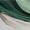 Art 24x48 Inch Hand-Painted Green Texture Oil Painting Modern Abstract Canvas Art Home Wall Decoration (Dn168)