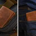 Tri fold Leather Wallet for Men with RFID | Slim Wallets for Men with 1 ID and 6 Credit card slots | Front Pocket Minimalist