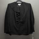 Le Suit Women's Ruffled Stretch Crepe Jacket 22w