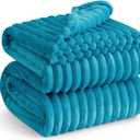 Bedsure GentleSoft Teal Fleece Blanket for Couch - Cozy Soft Blankets for Women, Cute Small Throws for Girls, 108x90 Inches