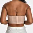 36dd Strapless Bras for Women Longline Beige Pink (Beige)