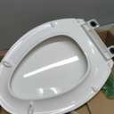 KOHLER 4636-RL-0 Cachet ReadyLatch Elongated Slow Close Toilet Seat, Soft Close Toilet Seat Quiet Lid, Contoured Grip-Tight Bumpers Installation Hardware, Apartment Essentials, White