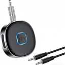 Bluetooth Receiver, LAICOMEIN Portable 3.5mm Aux Car Adapter, Bluetooth Wireless Audio Receiver for Car/Home Stereo/Wired Headphones/Speaker, 16H Battery Life