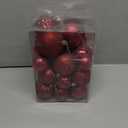 Christmas Ball Ornaments - 29pcs Shatterproof Christmas Ornaments Set Plastic Hanging Christmas Decorations for Xmas Tree Holiday Party Decor, 6 Styles in 4 Sizes (Burgundy)