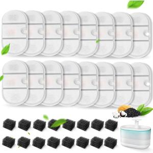 32 Packs Replacement Cat Water Fountain Filters Compatible with PETLIBRO Capsule Pet Fountain: PLWF002,71oz/2.1L Ultra Quiet-BPA-Free, Two Flow Modes Pet Water Dispenser