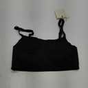 Calvin Klein Women's Invisibles Comfort Seamless Adjustable Skinny Strap Bralette Bra Medium,Black