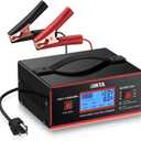 BINTA Battery Charger 6/8/12/14/16/24V Lead Acid Fully Automatic Battery Maintainer, Smart Car Trickle Charger 0-10A Automotive with Cable Clamps for Truck SUV Motorcycle Lawn Mower Marine Batteries