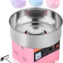 Cotton Candy Machine Commercial, 1000W Electric Candy Floss Maker, Easy Use with 15 inch Stainless Steel Bowl and Sugar Scoop, Makes Hard Candy for Home Kids Birthday, Family Party, Pink