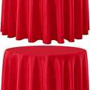 2 Pack Red Round Tablecloths 120 Inch for Dining Tables
Washable Decorative Linen Polyester Table Cover for Banquets Buffets Parties and Weddings