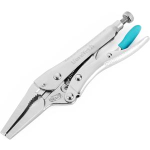 DURATECH 6-1/2Inch Long Nose Locking Pliers, Premium Cr-V Construction, Long Nose Pliers with Wire Cutter for Easy Access to Hard to Reach Areas