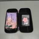 DLseego Pink and Purple Switch Case Set Gradient Carrying Case with 10 Slots Cute Protective Dockable Hard Shell with 4PCS Glitter Cat Paw Thumb Grips Caps and 1PC Flower Blossom Chain For Switch 2017