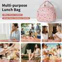 YOOLIFE Pink Unicorn Lunch Bag Women | Pink Tote Bags Snack Bags Reusable Large Capacity Insulated Cooler for Picnic Birthday Gifts for Girls Kids School Lunch Bag