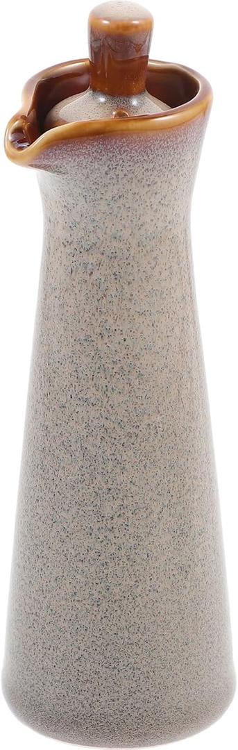 Hemoton Japanese Style Kiln-Changing Ceramic Oil Bottle 7 Oz Condiment Dispenser for Soy Sauce Vinegar Olive Oil Kitchen Dining