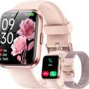 Smart Watches for Women, 1.85" HD Alexa Smart Watch for Android Phones & iPhones with Calls/Messages/Reminders, 3ATM 120+ Sport Modes Fitness Tracker Watch for Women with Heart Rate/Sleep/SpO2 Monitor (Pink)