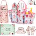 Linkax Birthday Gifts for Mom Mothers Wife Daughter, 9-Piece Garden Tools Set Gifts for Adults Women, Spring Gardening Birthday Present for Her Wife Mama Friends Sister Ladies Plant Lovers