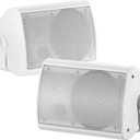 STUDIOFINIX 6.5 Inch 400W Outdoor Speakers Wired Waterproof Passive, Wall Mount Speakers for Patio Home Garage Pool (White)