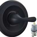 T13020-BL Shower Handle Trim Kit Compatiable with Delta Shower Valve R10000 Series, Replacement for Classic 13 14 Series Single-Function Trim Kit (RP46074 Cartridge Included),Matte Black