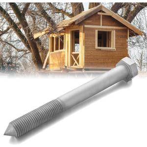 1 Pc Treehouse Lag Bolt Hot Dip Galvanized Hex Head Lag Screws for Treehouse Brackets Hardware Deck Construction Wood Framing Heavy Duty(1.25 x 12 Inch)