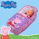 Peppa Pig Doll Pram - Foldable Stroller for 18 in Dolls with Canopy, 22x10.2x19.3 inches