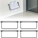 SKTYANTS 12 Inch Wall Mounted RV Shoe Rack Foldable Aluminum Shelf Camper Trailer Shoe Holder Organizer with Screws Accessories (4 Pack)