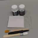 Gold Leaf Sheets for Art Gilding Adhesive Set 50ml Water Based Metal Leaf Glue and 50ml Protective Varnish, Gold Foil Sheets 50 pcs for Painting, Furniture and Decoration