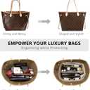 OPPOSHE Purse Organizer Insert for Handbags, Softened Felt Bag Insert Organizer for Tote, Compatible with LV, Coach, MK, Kate Spade, Goyard, Longchamp (Beige, Medium)