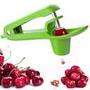 Cherry Pitter - Ordekcity Stainless Steel Cherries Corer Pitter Tool with Hand-held Push Design, Save Time & Space for Making Cherry Jam with Lock Design(Red, Green)