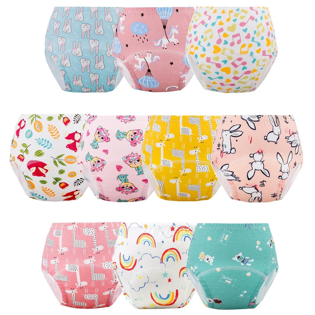 Potty Training Pants for Boys Girls, Learning Designs Training Underwear Pants (10 Packs, 4-6T)