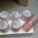 Darlion 6 Pack Pink Glassware Drinking, 12oz Highball Embossed Beverage Glass Cup, Vintage Drinking Glasses, Colored Water Glasses for Party Wedding Home Office and Gift