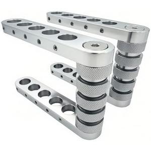 1 Pair Go Kart Racing Billet Pedal Extensions Extenders, Extra Long Aluminum (Grey)