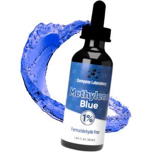 Methylene Blue Pharmaceutical Grade, USP Grade, Third-Party Tested Dietary Supplement for Humans, No Formaldehyde, Made in USA (1% 50ml Bottle)